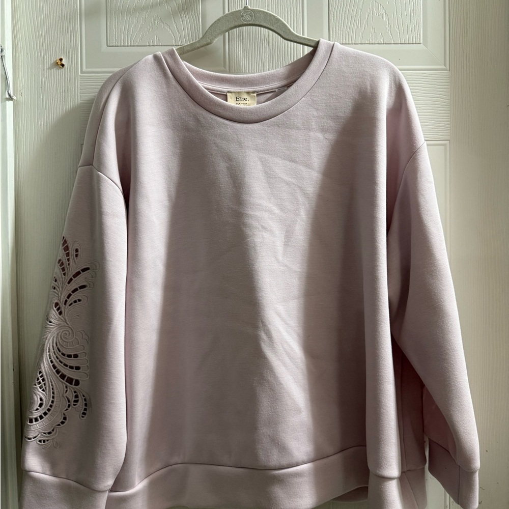 Soft pink heavy blouse with lace sleeve Design
